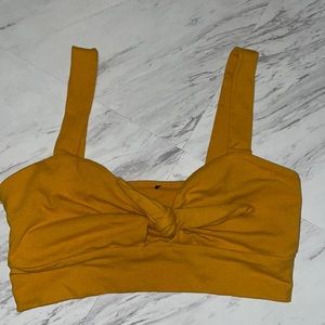 Mustard crop top